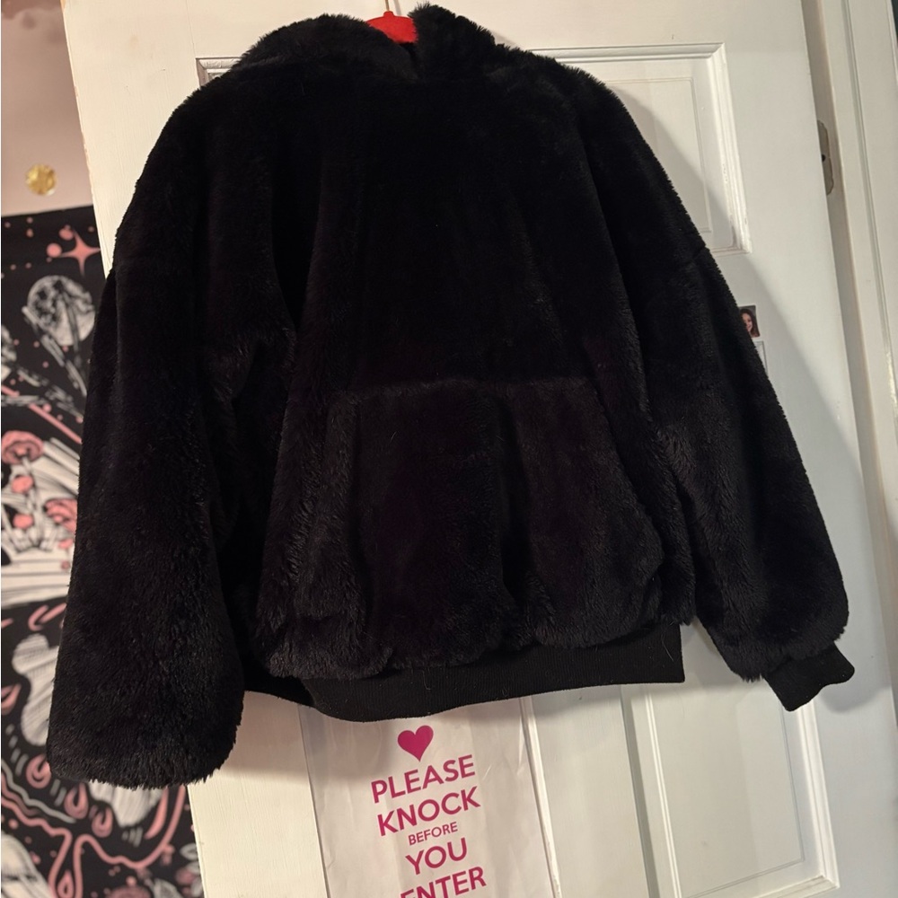 Black Faux Fur Jacket